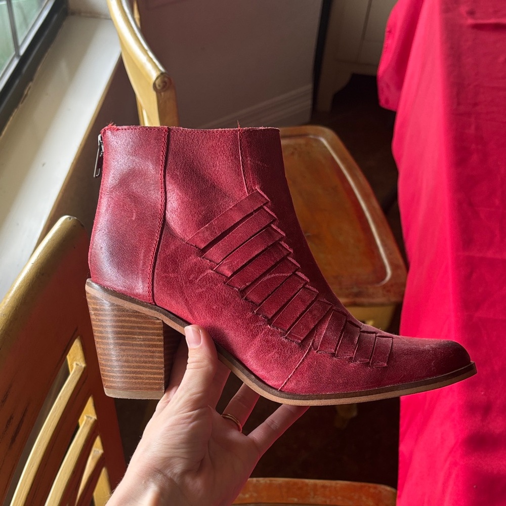 Diba True Red Ankle Boots